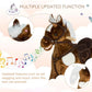 Plush Rocking Horse with Built-In Nursery Rhymes and Metal Frame for Toddlers