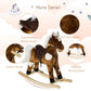 Plush Rocking Horse with Built-In Nursery Rhymes and Metal Frame for Toddlers
