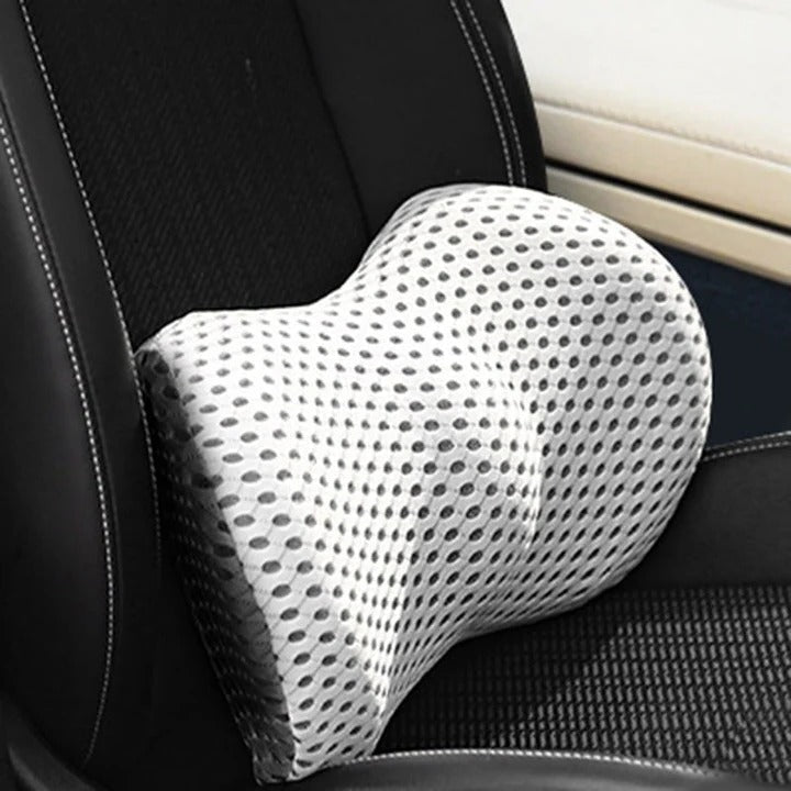 Memory Foam Lumbar Support Pillow with Breathable Cover and Machine Washable Design