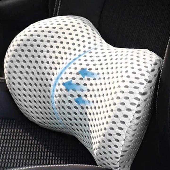 Memory Foam Lumbar Support Pillow with Breathable Cover and Machine Washable Design