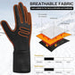 Rechargeable Heated Gloves with Touchscreen Fingertips and Far Infrared Elements