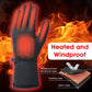 Rechargeable Heated Gloves with Touchscreen Fingertips and Far Infrared Elements