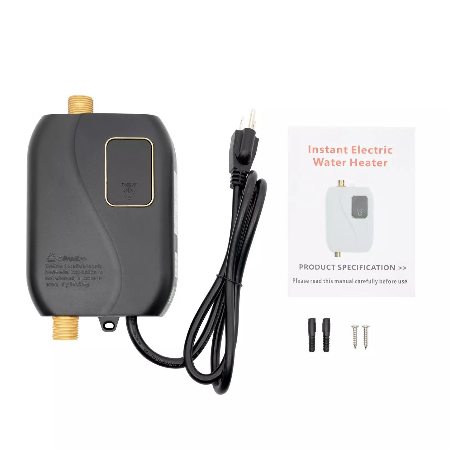 Electric Tankless Water Heater with LED Display and Safety Protection