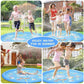 Inflatable Water Play Pad with Ring Sprinkler and Hose Connector, 68 Inch