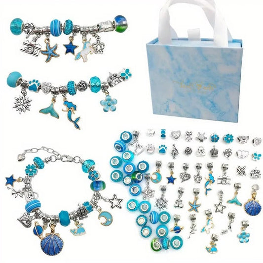 Bead Craft Set with Large Hole Threading and Mixed Color Assortment, Storage  Container
