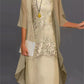 Two-Piece Semi-Sheer Layered Dress Set