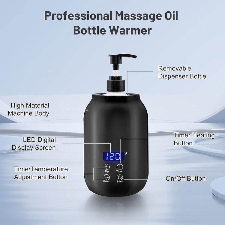 Electric Massage Oil Warmer with 360 Degree Heating and Digital Temperature Control