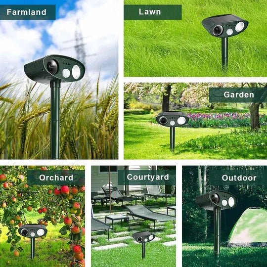 Solar-Powered Ultrasonic Deer Repelling Device for Outdoor Area Protection