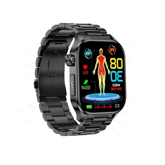 Large-Display Smartwatch with Monitoring, Connectivity, and Daily Assistance Functions