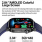 Large-Display Smartwatch with Monitoring, Connectivity, and Daily Assistance Functions