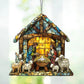 Transparent Nativity Suncatcher with Light Reflecting Surface, 4x4 Inches