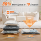 15 Pack Vacuum Storage Bags for Travel with Cordless Pump, Space Saver Bags for Clothes, Compression Packing Bags for Luggage, 15 Combo Size allveramart