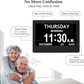 7'' Dementia Clock For Seniors, Large Display Digital Clock With Date, Time, Day Of Week for Elderly, Memory Loss, Alzheimer, 1024*600P HD, 10 Reminders & 6 Alarms, Auto Dimming & DST, Remote Control allveramart