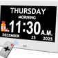 7'' Dementia Clock For Seniors, Large Display Digital Clock With Date, Time, Day Of Week for Elderly, Memory Loss, Alzheimer, 1024*600P HD, 10 Reminders & 6 Alarms, Auto Dimming & DST, Remote Control allveramart