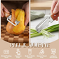 2026 Upgrade Vegetable Peeler With Wooden Handle, Stainless Steel Wide Blade Potato and Carrot Peeler, 3-in-1 Veggie Peeler With Scallion Shredder and Bottle Opener for Kitchen, Camping and Trave allveramart