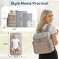 mommore Diaper Bag Backpack, Baby Bag with Waterproof Changing Pad and Stroller Straps for Toddler, Diaper Backpack for Mom Dads with Insulated Pockets & Pacifier Case, Baby Essential, Brown allveramart