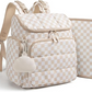 mommore Diaper Bag Backpack, Baby Bag with Waterproof Changing Pad and Stroller Straps for Toddler, Diaper Backpack for Mom Dads with Insulated Pockets & Pacifier Case, Baby Essential, Brown allveramart