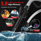 Automatic Electric Fuel Transfer Pump with Auto-Stop, 3.8GPM & 51" Hose & 4 Size Adapters Gas Can Pump with Leak Protection for Gasoline, Diesel, Kerosene, Gifts for Men Dad Him - 2nd Gen Red Black allveramart