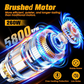 Cordless Car Buffer Polisher kit [2x 2000mAh 21V Batteries & 18 PCS Attachments] 6-Speed Orbital Design, LED Display, Lightweight Detailing Tool for Waxing, Polishing & Scratch Removal-Yellow allveramart