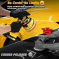 Cordless Car Buffer Polisher kit [2x 2000mAh 21V Batteries & 18 PCS Attachments] 6-Speed Orbital Design, LED Display, Lightweight Detailing Tool for Waxing, Polishing & Scratch Removal-Yellow allveramart