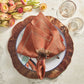 Turkey Feather Napkin Rings with Fall Colors, Set of 4