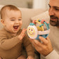 Teething Play Ball with Movable Rings and Textured Surfaces