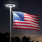 Solar Flagpole Topper Light with 700 Lumens and Automatic Dusk to Dawn Sensor