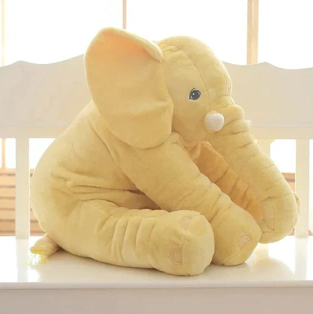Elephant Plush Pillow with Ultra-Soft Fill and Reinforced Seams, for Nursery Gift