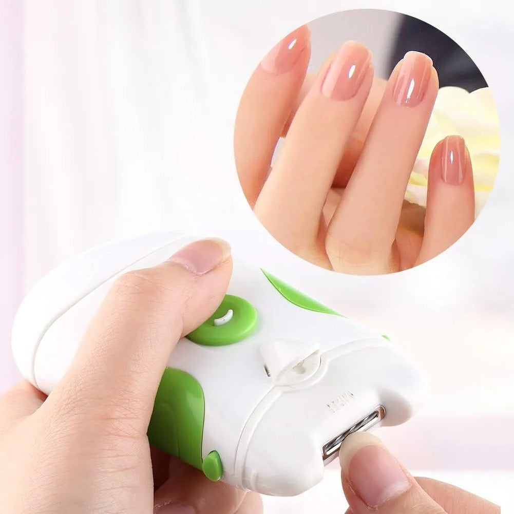 Rechargeable Electric Nail Clipper with Built-in LED Light and Rotating Blade