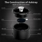 Electric Smokeless Ashtray with Activated Carbon Filter and Rechargeable Battery