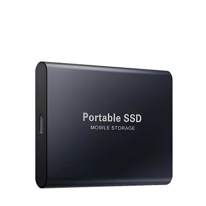 Portable Solid State Drive with Universal Port Connection and Mobile Adapters