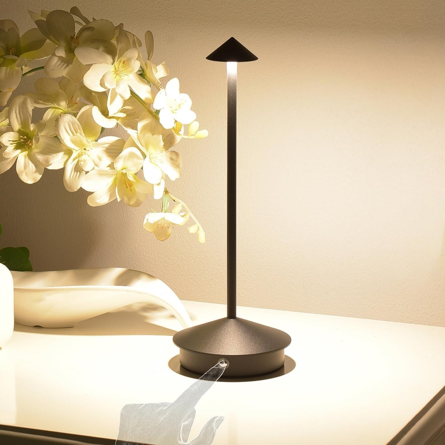 Rechargeable LED Desk Lamp with Touch Control and Three Color Modes, USB Charging