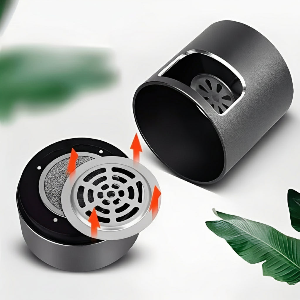 Smokeless Ashtray with Three Speed Fan and Built In Lighter, Magnetic Filter