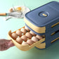 Egg Tray Holder with Rotating Date Dial and Stackable Design