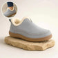 Fleece Lined Slip On Shoes with Molded Arch Support and High Traction Sole