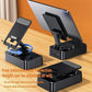 Foldable Phone Stand with Wireless Speaker and 1500mAh Power Bank, Color LED Base