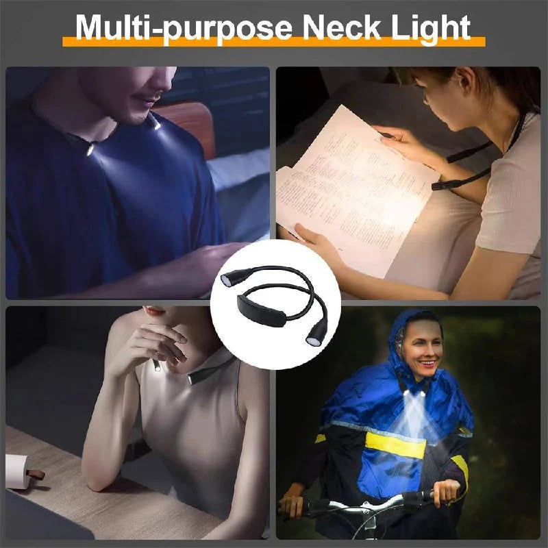 Wearable Shoulder LED Light with Dual Bendable Arms and Adjustable Brightness