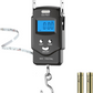 Dr.meter Fish Scale Luggage Scale Fishing Gear - 110lb Backlit LCD Display Digital Scale with Built-in Measuring Tape - Fishing Scale with 2 AAA Batteries, Pocket Size - Fishing Gifts for Men allveramart