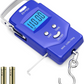 Dr.meter Fish Scale Luggage Scale Fishing Gear - 110lb Backlit LCD Display Digital Scale with Built-in Measuring Tape - Fishing Scale with 2 AAA Batteries, Pocket Size - Fishing Gifts for Men allveramart