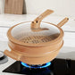 Nonstick Wok with Micropressure Sealing and Steamer Basket, Gas and Induction Compatible