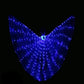 Butterfly Wings with Multicolor LED Edges and Adjustable Harness, 24-36in Wingspan