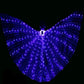 Butterfly Wings with Multicolor LED Edges and Adjustable Harness, 24-36in Wingspan