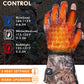 Heated Camo Vest and Gloves Set with Eight Heating Zones and Flip Open Fingertips