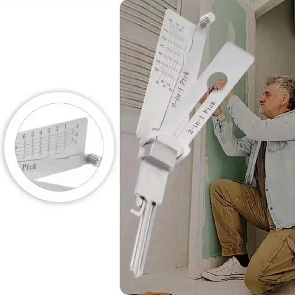 2-in-1 Key Decoder and Lock Pick Tool for Professional Use