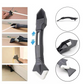 Stainless Steel Caulk Remover with Adjustable Rubber Blade and Soft Grip Handle