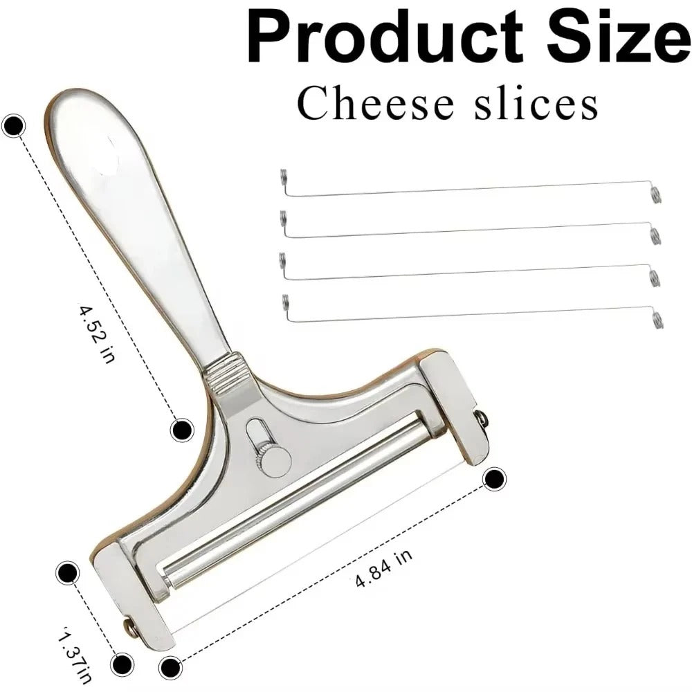 Adjustable Cheese Slicer for Even and Controlled Food Preparation