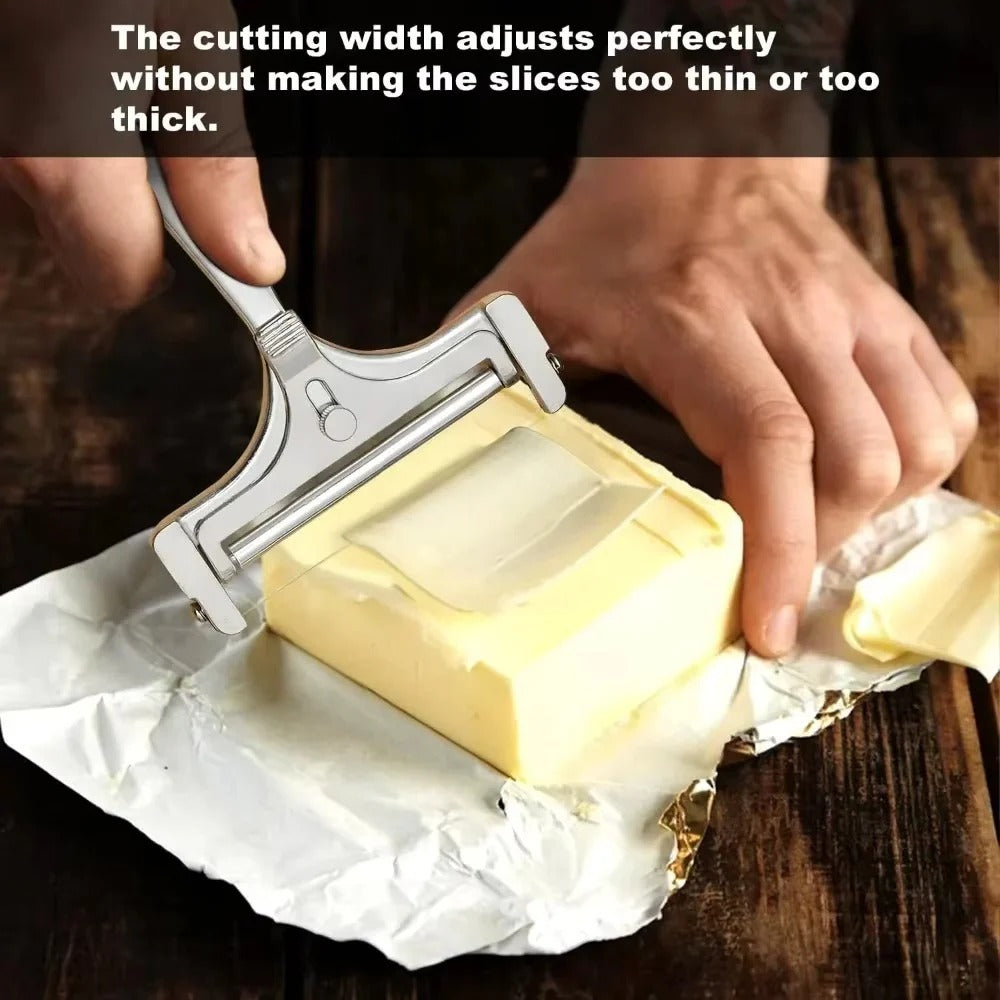 Adjustable Cheese Slicer for Even and Controlled Food Preparation