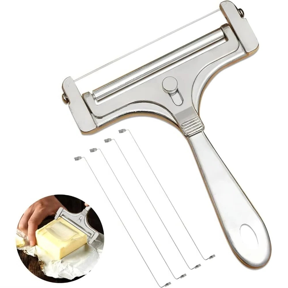 Adjustable Cheese Slicer for Even and Controlled Food Preparation