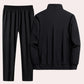 Men's Polyester Tracksuit with Full Zip Jacket and Stand Up Collar