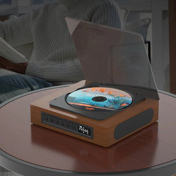 Compact CD Player with Wireless Streaming and FM Radio, LCD Display